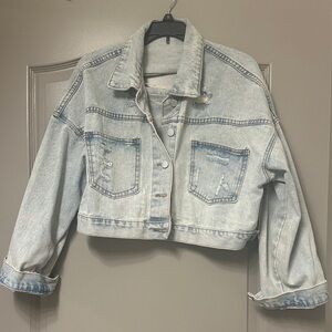 Stylish Light Blue Denim Jacket